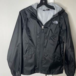 The North Face Black Windbreaker/raincoat - size 14/16 youth
